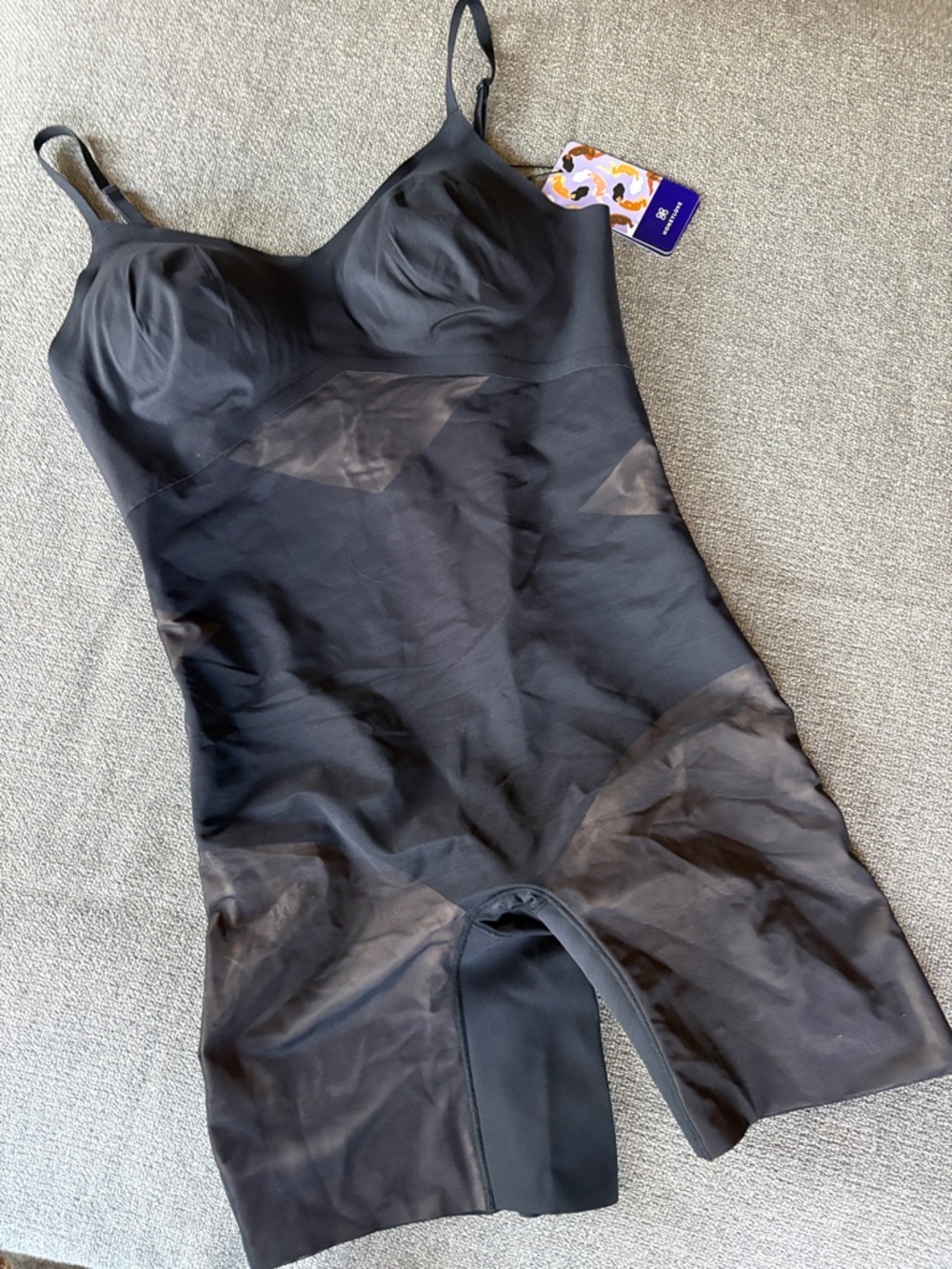 HONEYLOVE Runway Mid Thigh Classic Shapewear Bodysuit Girdle Bra XL NEW